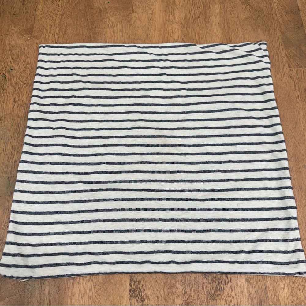 Pottery Barn Black and White Striped Accent Pillow Cover 20x20